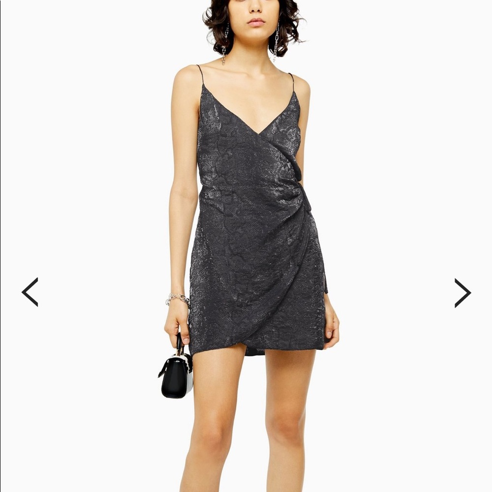 Snake Wrap Mini Slip Dress